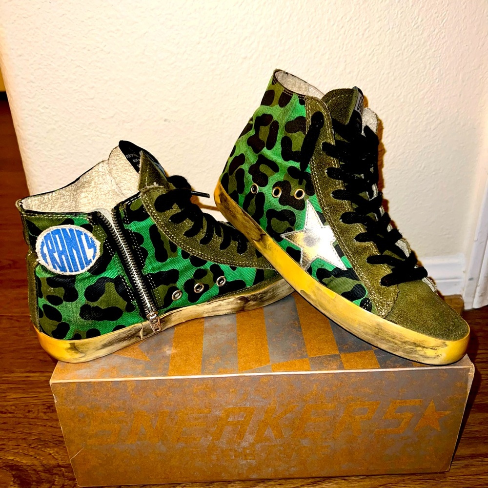 GOLDEN GOOSE Francy - Camo/Leopard Print High Tops